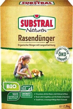 Substral Naturen Bio Rasendünger Sport- Spiel- Zierrasen Langzeitwirkung 2,8 kg