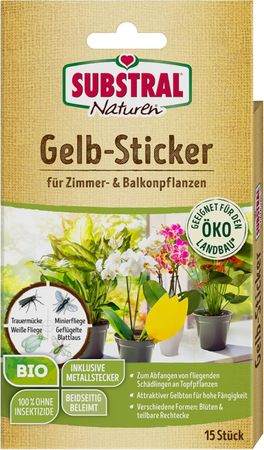 Substral Naturen Bio Gelbstecker insektizidfreie Leimfallen  15 Stück