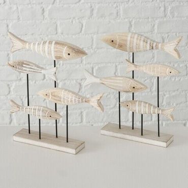 Fische Deko Aufsteller Holz Natur Tischdeko H 23 cm Stückpreis pro Aufsteller