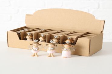 Dekofigur Tamia Engel Kunststoff H.6 cm weiß 3er Set