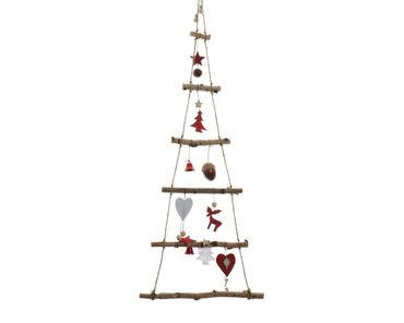 Zweig Baum Deko Winterdeko Türdeko mit Anhänger 34 x 100 cm