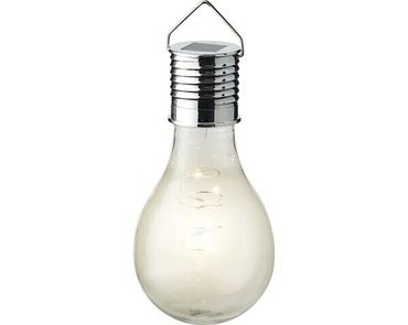 Solar Birne plastik Dauerbetrieb Ø8cm H.14cm transparent Stückpreis