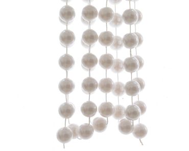 Perlenkette Perlenband Perlengirlande Kunststoff Ø 2 cm Länge 2,7 m weiß