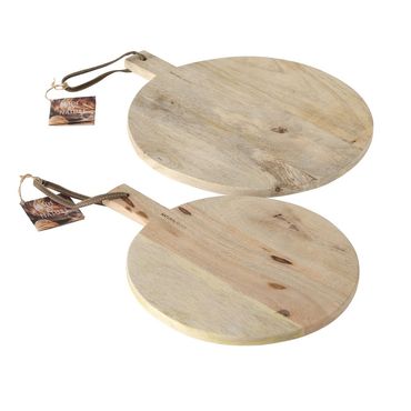 Schneidebrett Morne Käsebrett Servierbrett Mangoholz L 44cm 2-teilig