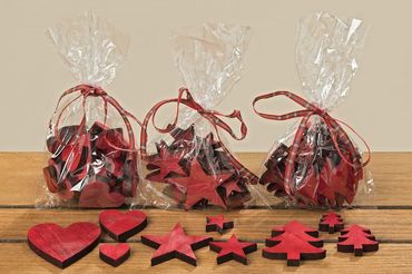 Streu Reddy 20tlg. Tannenbaum Herz Stern rot Stückpreis