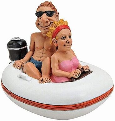 Spardose Sparschwein Sparbüchse Schlauchboot 16x11xx12 cm