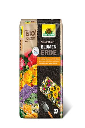 Neudorff NeudoHum Blumenerde Erde 40 Liter Universalerde für Innen und Außen