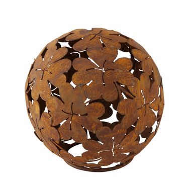 Deko-Kugel Klee Metall Eisen Ø 23 cm edelrost