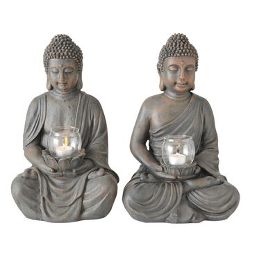 Windlicht Buddha 2 Ausführungen H 41cm  Stückpreis