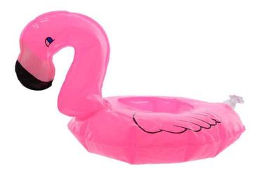 Becherhalter Getränkehalter Flamingo aufblasbar PVC Partygag rosa