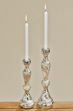 Kerzenleuchter Queeny Aluminium champagner H:21cm Stückpreis