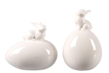 Porzellan Ei mit Hase 2er-Set