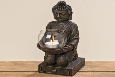 Windlicht Buddha H ca.30cm.