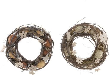 Osterkranz Eier natur Ø.25 cm braun/weiß Stückpreis