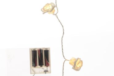 LED Lichterkette Rosen L2,7 m 16 LED innen warm weiß batteriebetrieben