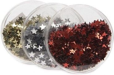 Sterne Glittersterne Glitzersterne Tischdeko Ø 6 mm rot gold silber