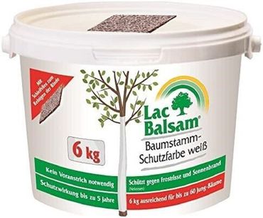 Etisso Lac Balsam Baumstamm Schutzfarbe weiß 6 kg Baumpflege Weißanstrich