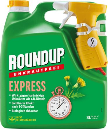 Roundup Express Unkrautfrei Sprühsystem 3 Liter Anwendungsfertig