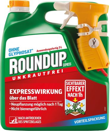 Roundup Express Unkrautfrei Sprühsystem 3 Liter Anwendungsfertig