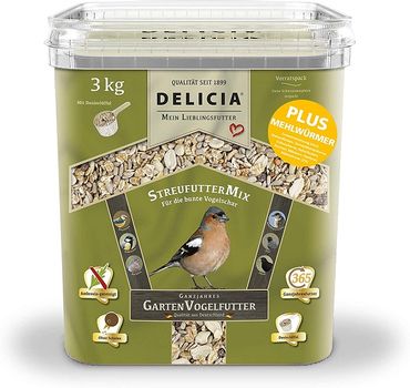 Delicia 3 kg StreufutterMix Plus Mehlwürmer