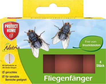 Protect Home Natria Fliegenfänger 4 Stück Frei von Insektiziden