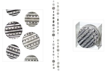 Capiz Girlande Windspiel Muschelgirlande dunkle+helle Streifen Sterne Stück