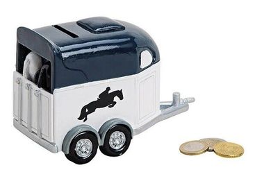 Spardose Sparbüchse Reisekasse Urlaubskasse Pferdeanhänger Poyresin