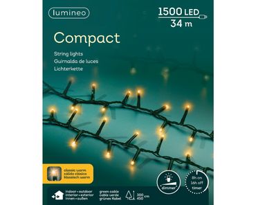 LED Compact Beleuchtung Outdoor L.3400cm 1500L grün/klassisch warm