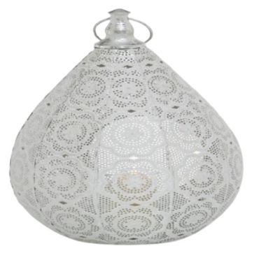 Windlicht Alanis H 26 cm weiß Eisen Stückpreis