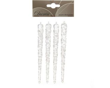 Dekoeiszapfen Kunststoff Hänger Eiszapfen  15 cm 4er Set