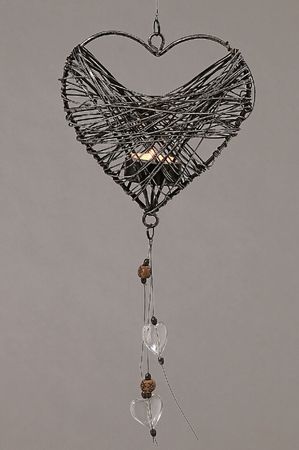 Windlichthänger Herz L77cm
