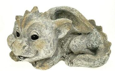 Drache liegend Steinoptik 26 cm