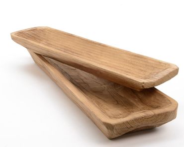 Holz Tablett Holztablett handgefertigt natur 2er Set