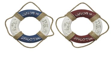 Deko Schwimmring Rettungsring Foam maritim rot/blau Sückpreis