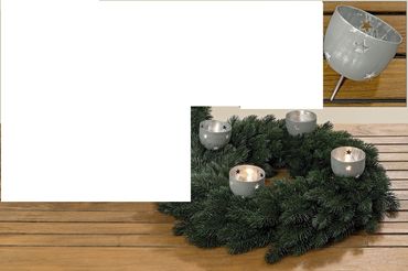 Windlicht Kerzenhalter 4er-Set in Graugrün