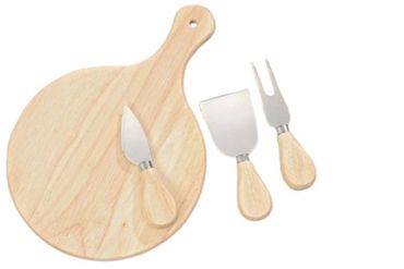 Schneidebrett Käsemesser 4 teilig natur