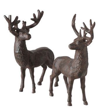 Figur Sam Hirsch Gartenfigur Gusseisen braun Hirsch H 27 cm Stückpreis