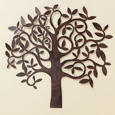 Metall Baum - sehr dekorativer Wandobjekt  in braun - 70 cm