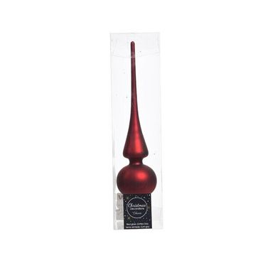 Christbaumschmuck Christbaumspitze Glas Ø 6 x 26 cm ochsenblut matt