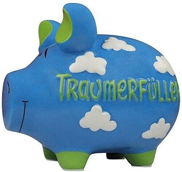 KCG Sparschwein "Traumerfüller" Keramik (B/H/T) 17x15x15cm Blau/Grün