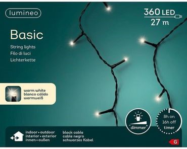 LED Basic-Beleuchtung Outdoor L.2700cm 360L schwarz/warmes weiss