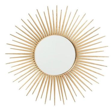 Wand Objekt Spiegel Schlaf ESS Zimmer Antik Sonne Kunst Design Dekoration