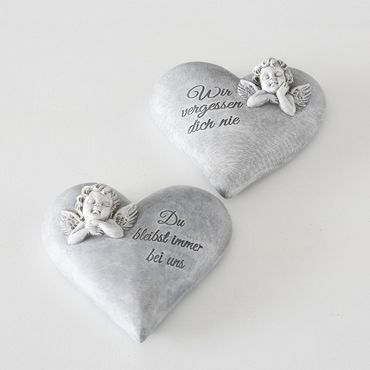 Gedenkstein Gravy Engel 2sort. Kunstharz H 17 cm Stückpreis