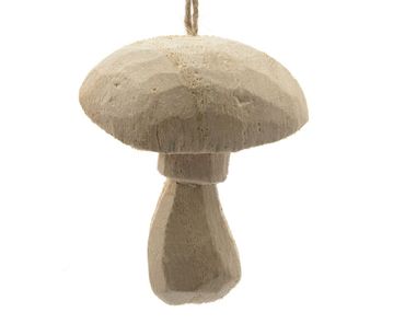 Pilz Dekopilz Holz Pinienholz Weihnachten Herbstdeko  7,5x 8,5 cm