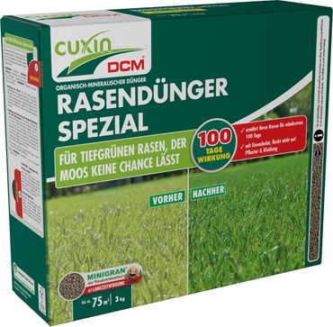 Cuxin DCM Rasendünger Spezial 3 kg Dünger organisch-mineralischer  Dünger+ Mg