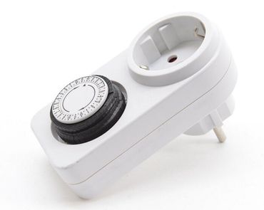 24 h Timer mechanisch für innen Zeituhr EU Steckdose Zeitschaltuhr weiß