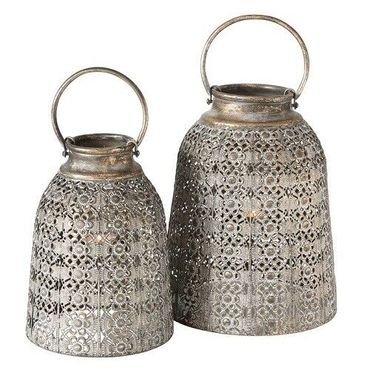 Laterne Lento - 2er Set Gartendeko  (S/2 H27-34cm Tanne)