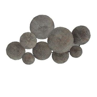 Wandobjekt Shakira rund matt shabby look Eisen antikgold  B 114 cm