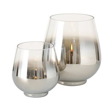 Windlicht Grazia  Kerzenhalter Glas lackiert  H 15cm Ø 13 m Stückpreis