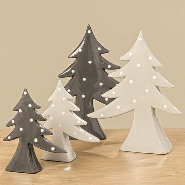 Baum Dekobaum Conner Dolomit grau weiß H 21 cm 2er Set